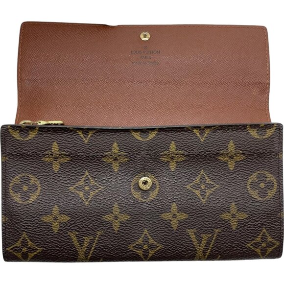699255AS (G3) Louis Vuitton Wallet Long Porte Monnaie Brown Monogram w/Box - Picture 3 of 12